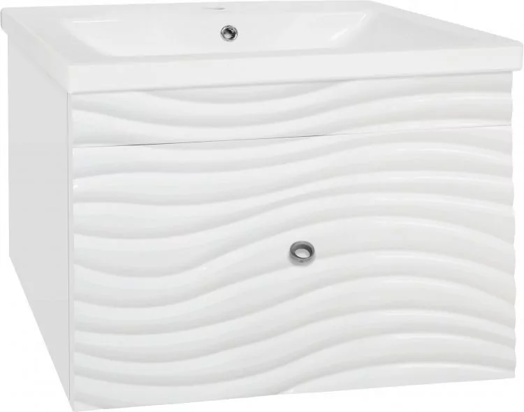 Тумба с раковиной Style Line Вероника 80 подвесная, белая