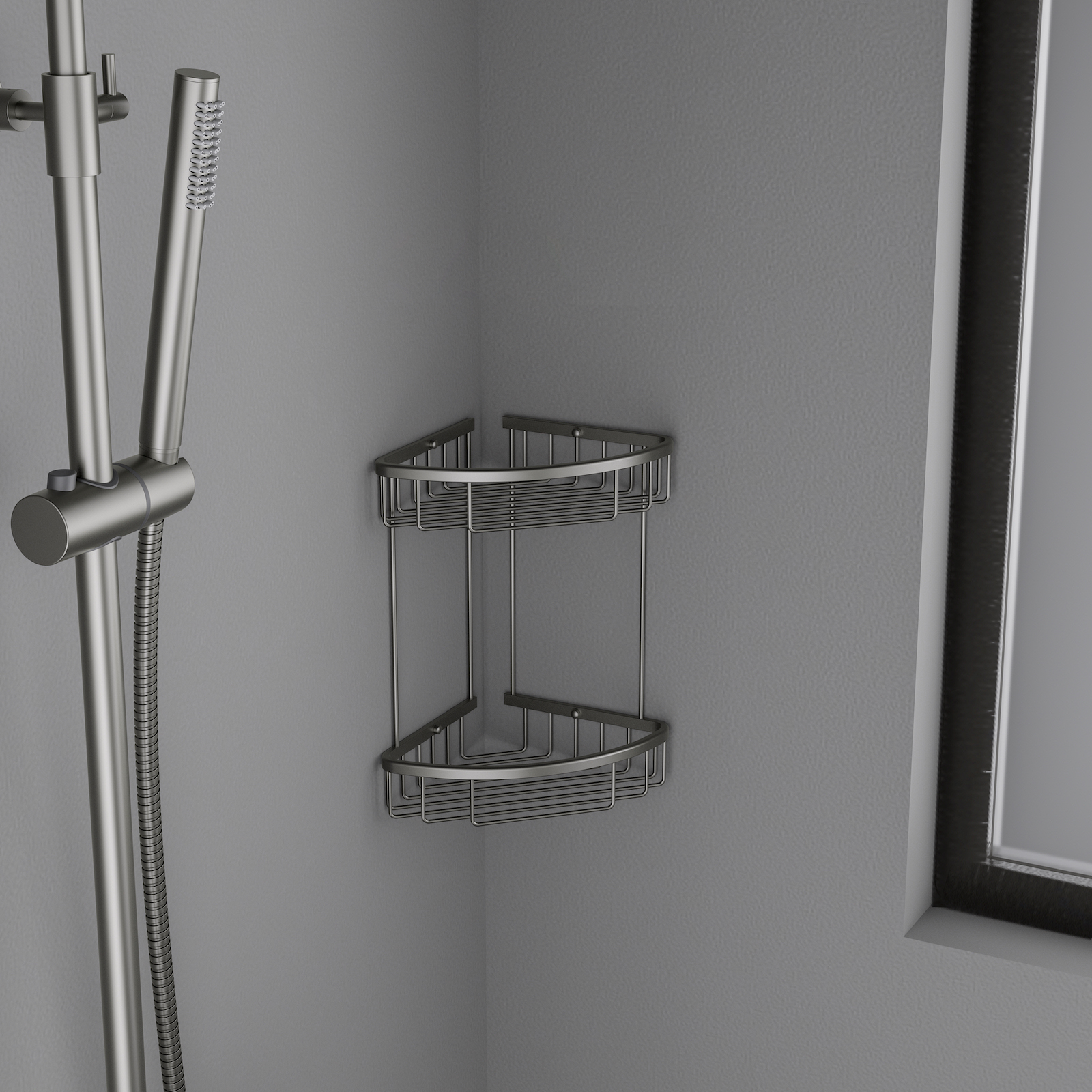 Полка угловая двойная Timo Saona 13082/18 черное золото