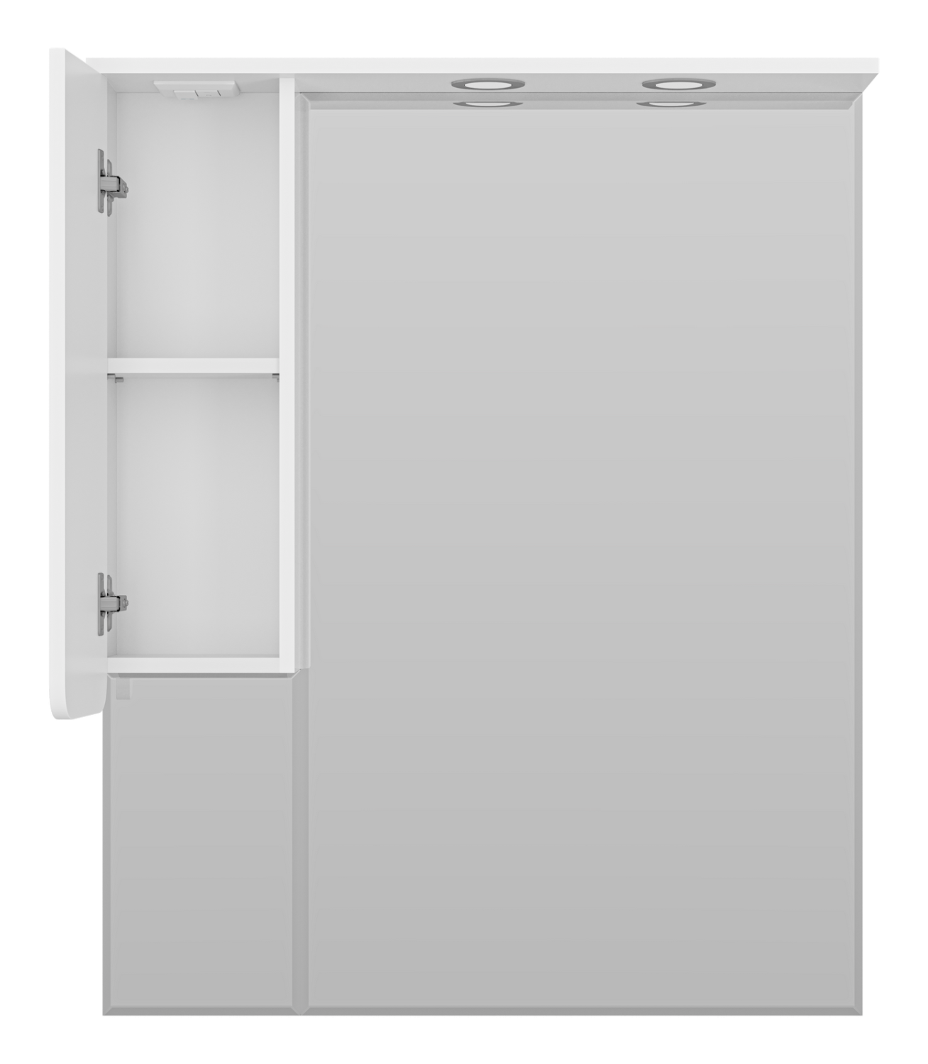 Зеркало со шкафчиком Misty Чегет 85 L, белый