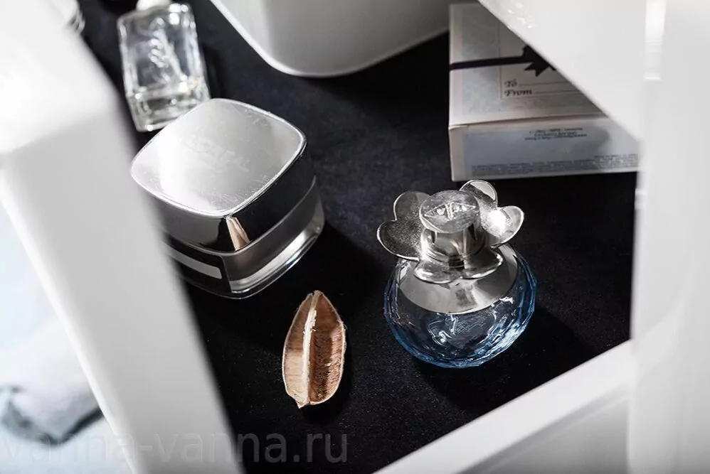 Тумба с раковиной Vod-ok Elite Эльвира 90 напольная, ящики, белая