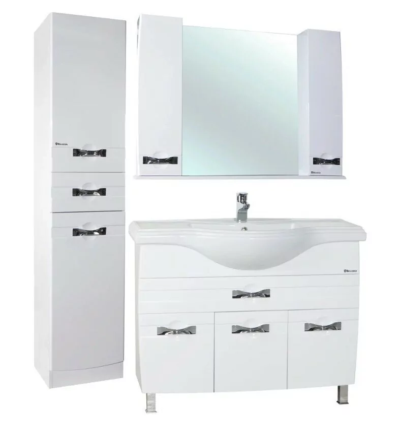 Тумба с раковиной Bellezza Абрис 105 напольная, белая