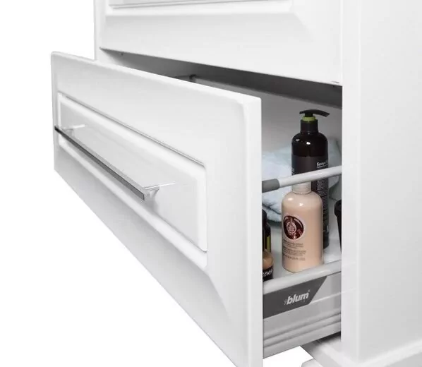 Тумба с раковиной Vod-ok Elite Риккардо 70 напольная, два ящика, белая