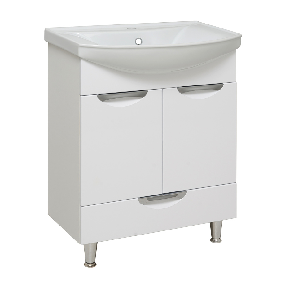 Тумба напольная Runo Барселона 65 с раковиной Стиль 65, белый