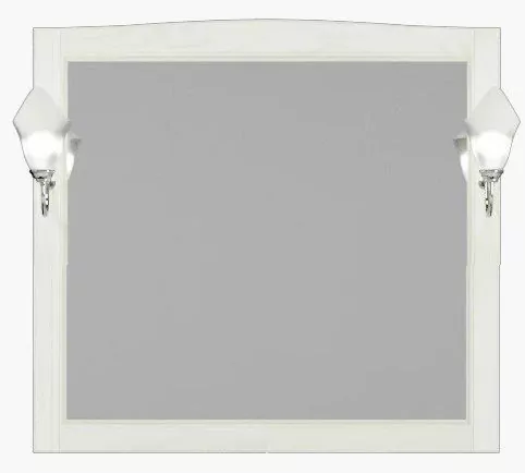 Зеркало ValenHouse Эллина 105 свет, слоновая кость, хром