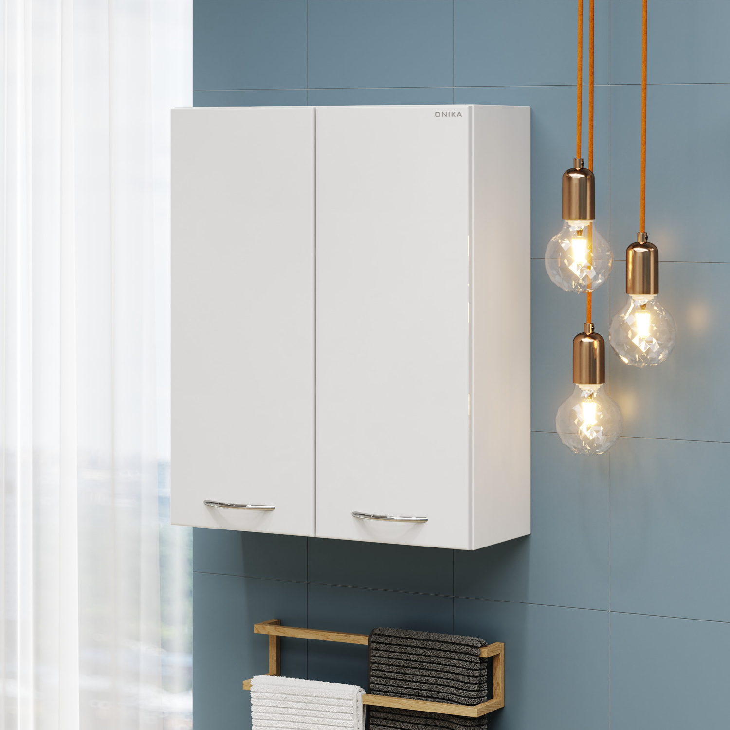 Шкаф навесной Onika Кредо 40 белый (разборный)