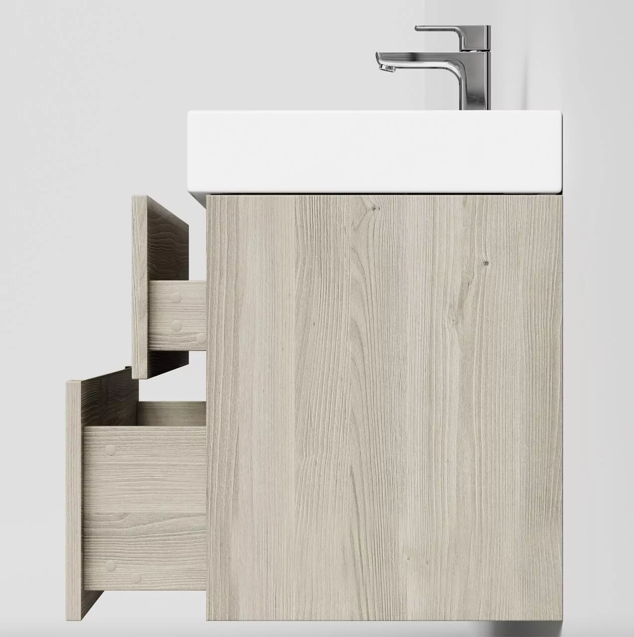 Тумба подвесная Vod-ok Элато 100 с раковиной Stance 100, дуб + 6 цветов от магазина Vanna-Vanna.ru!