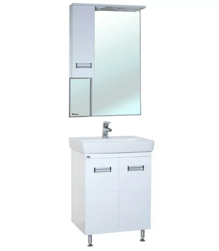 Тумба с раковиной Bellezza Сиена 50 напольная, прямая, белая