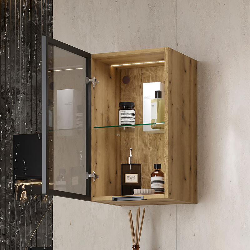 Мини-пенал подвесной EQUIL Strong 36 подвесной, R/L, 1 дв., дуб эвок