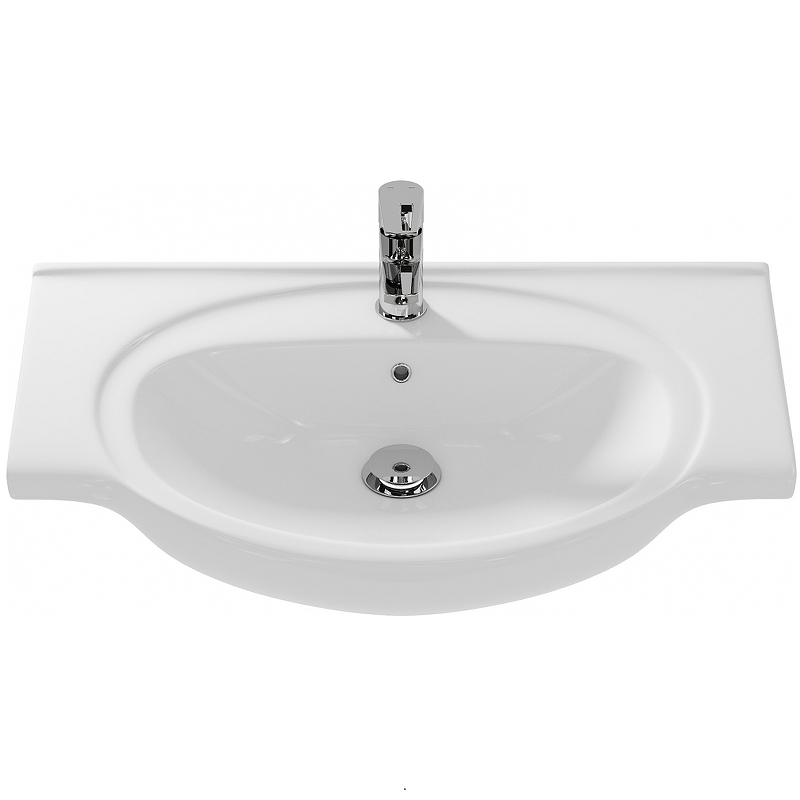 Тумба напольная Viant Лима 70 с раковиной Erica 70, белый 1