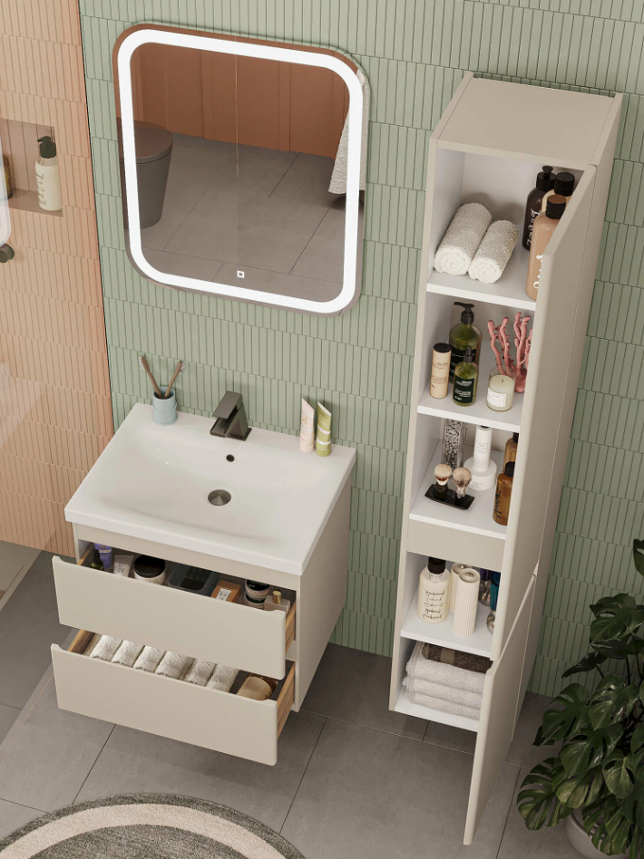 Пенал подвесной SanStar Riana, cappuccino