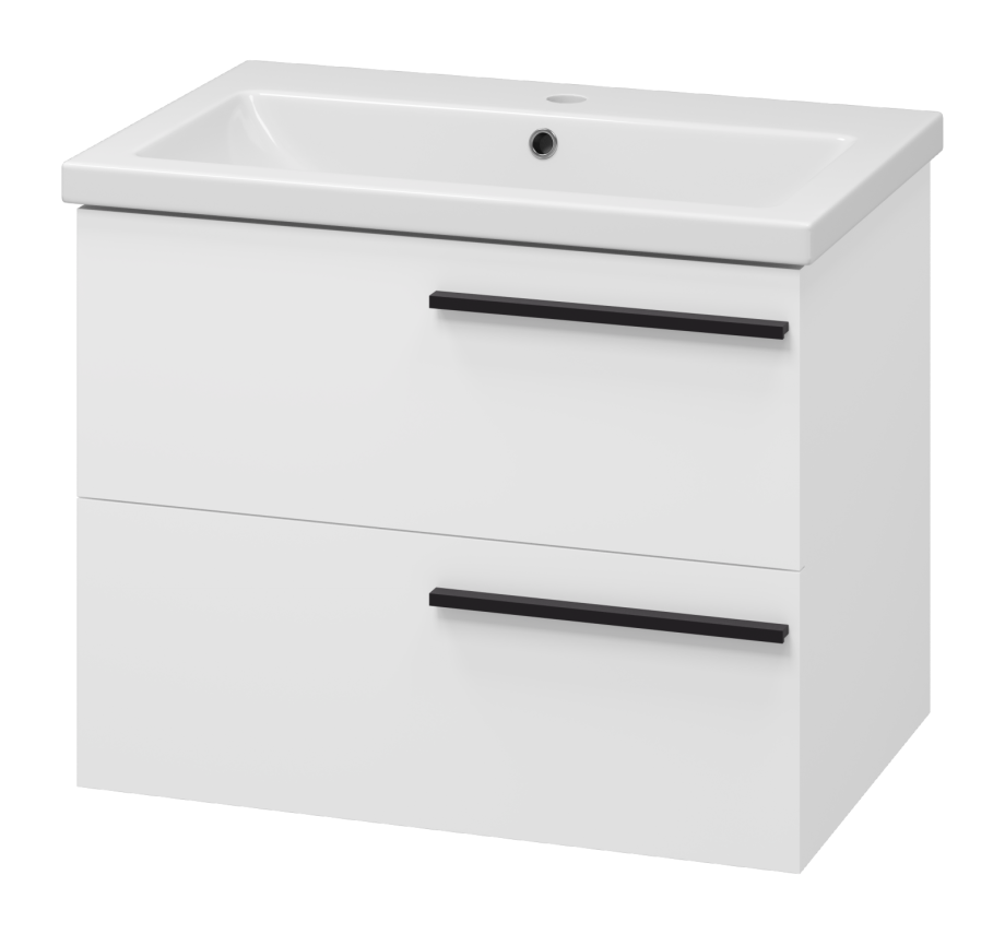 Тумба с раковиной Misty Ненси 70 подвесная, белый