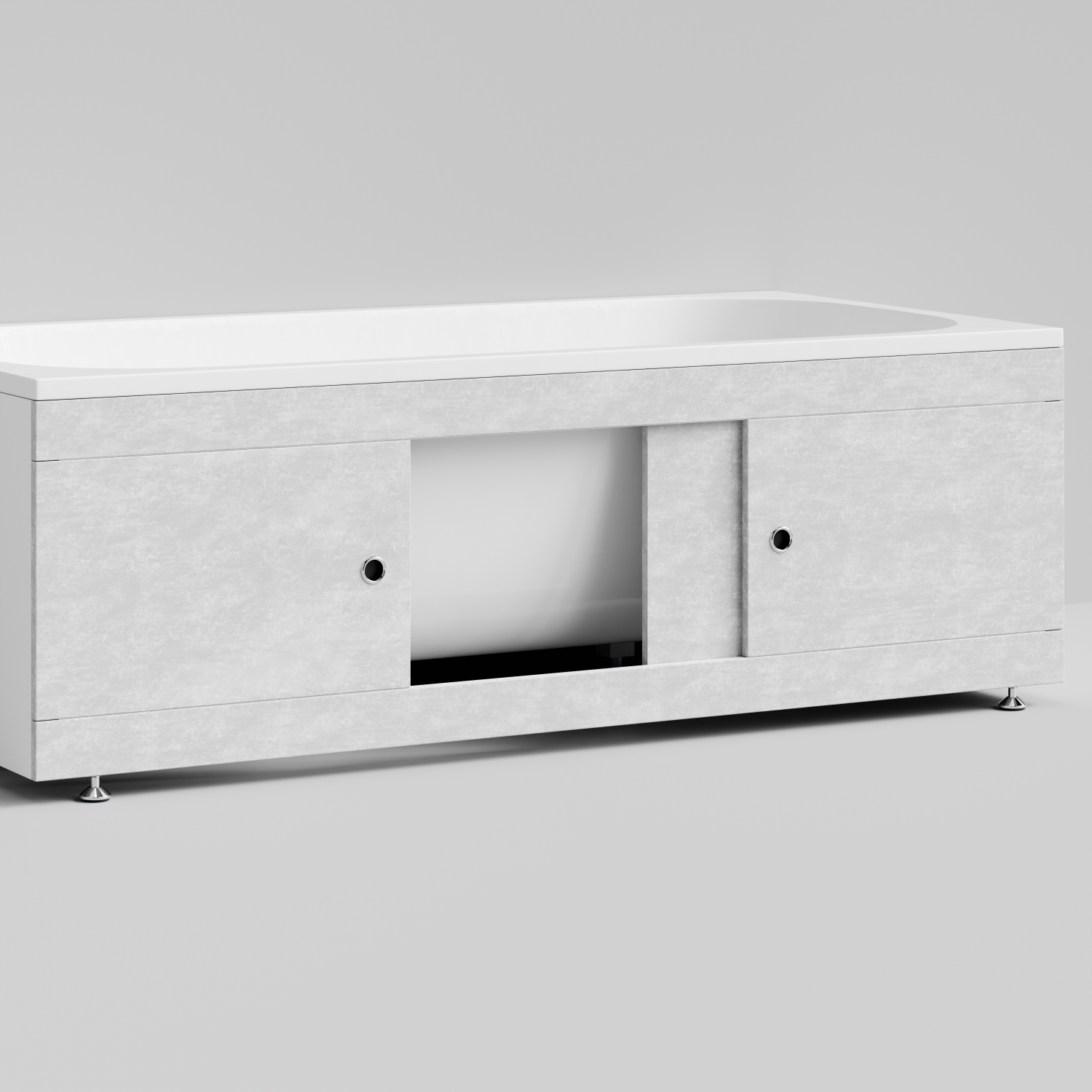 Экран под ванну Vod-ok Купе 170 раздвижной Белый камен