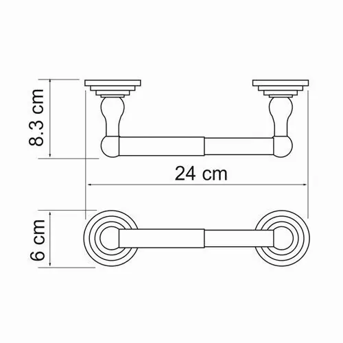 Держатель туалетной бумаги WasserKraft Isar K-7322 темная бронза