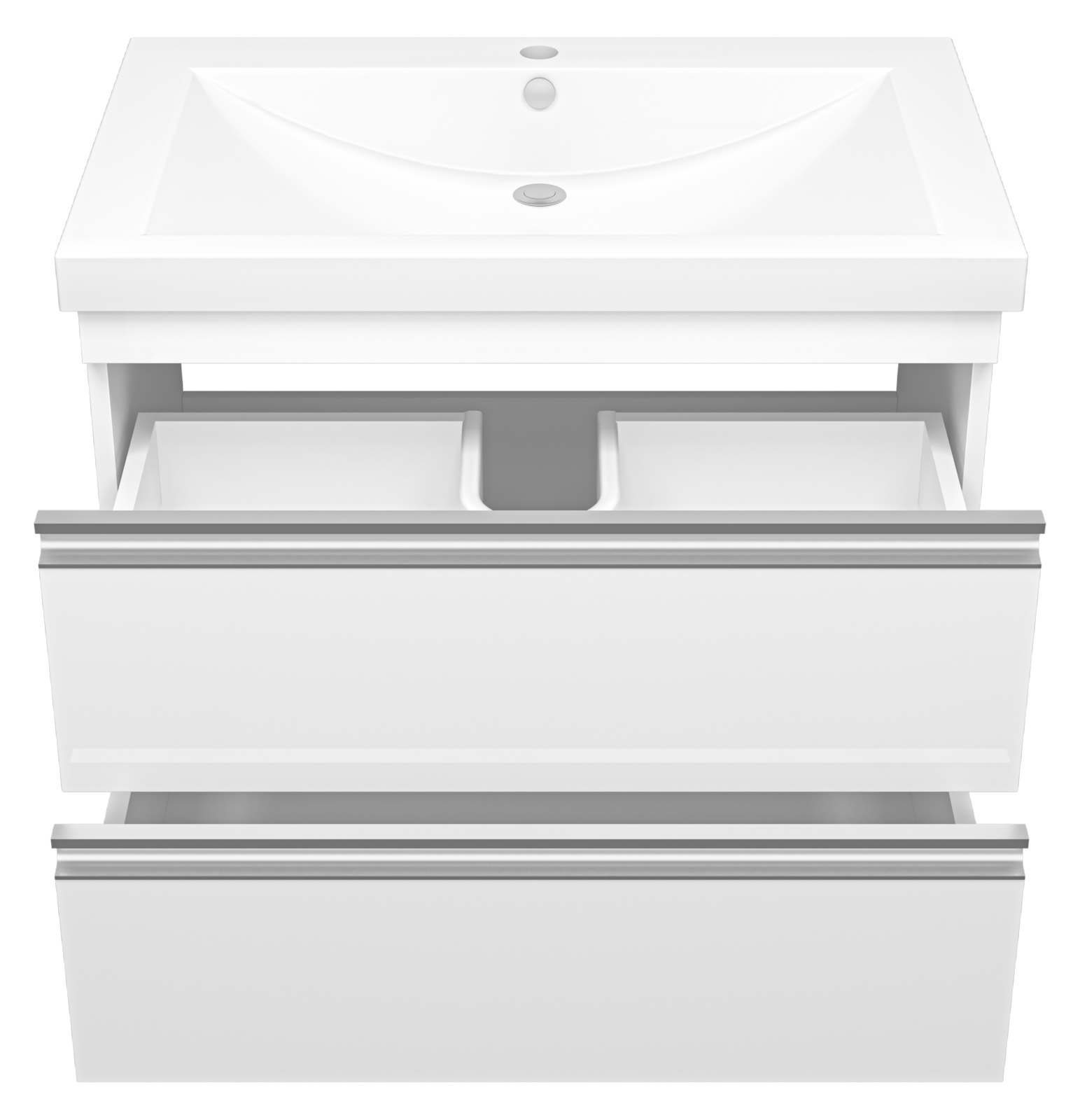 Тумба с раковиной Misty Ингрид 75 подвесная, белый