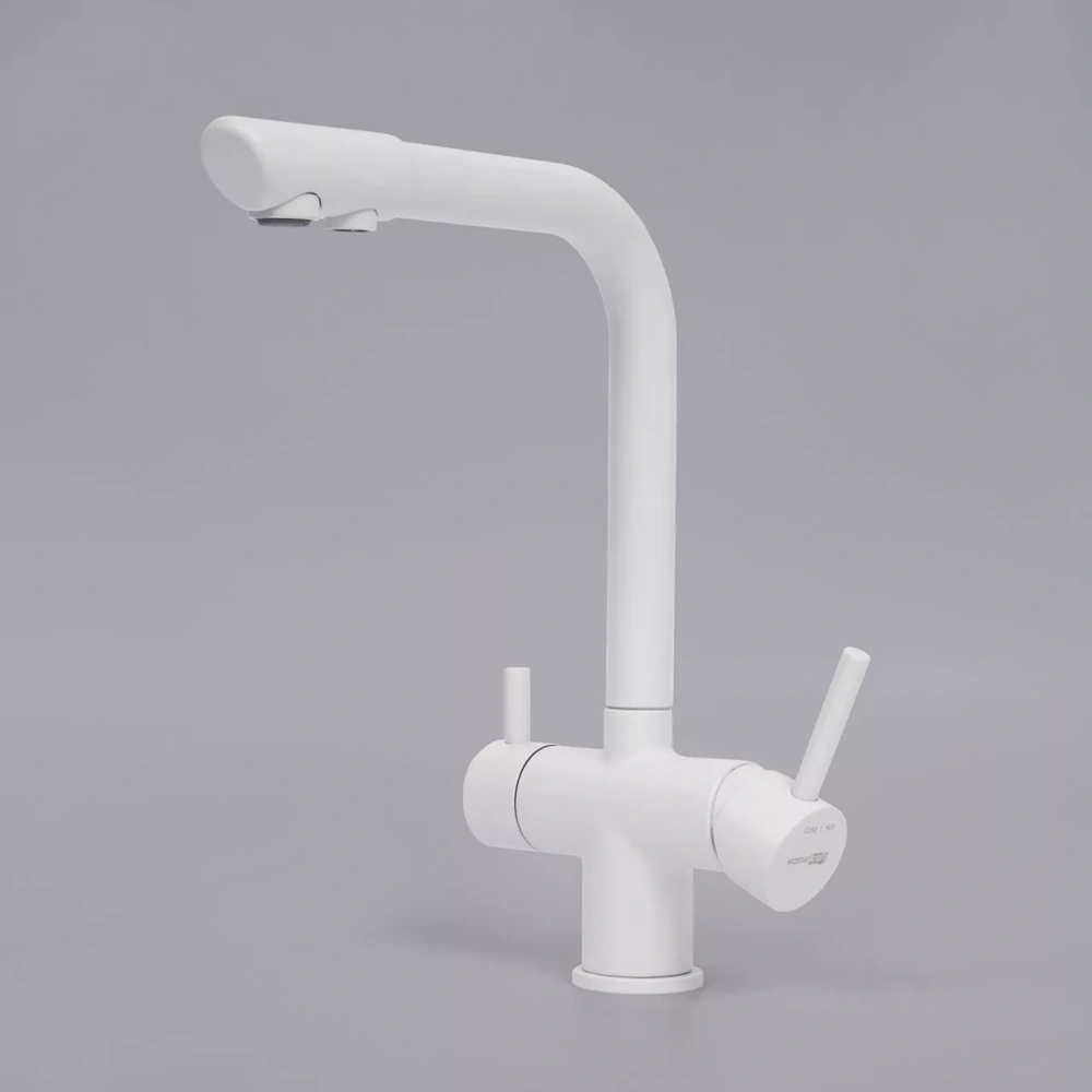 Смеситель для кухни WasserKraft A8357 белый Soft-touch от магазина Vanna-Vanna.ru!