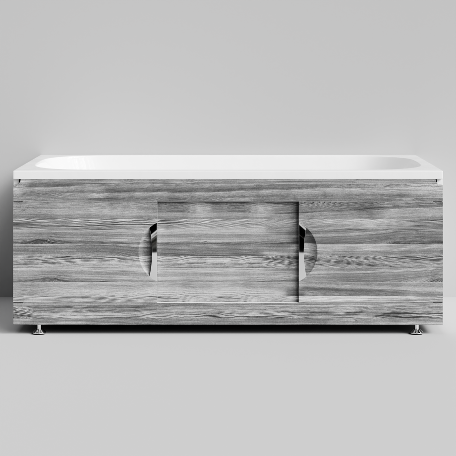 Экран под ванну Vod-ok Топ 150 раздвижной Лиственница структурная контрастно-серая