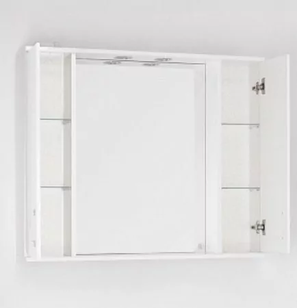 Зеркало с шкафчиком Style Line Эко Стандарт Панда 100/С свет, белый