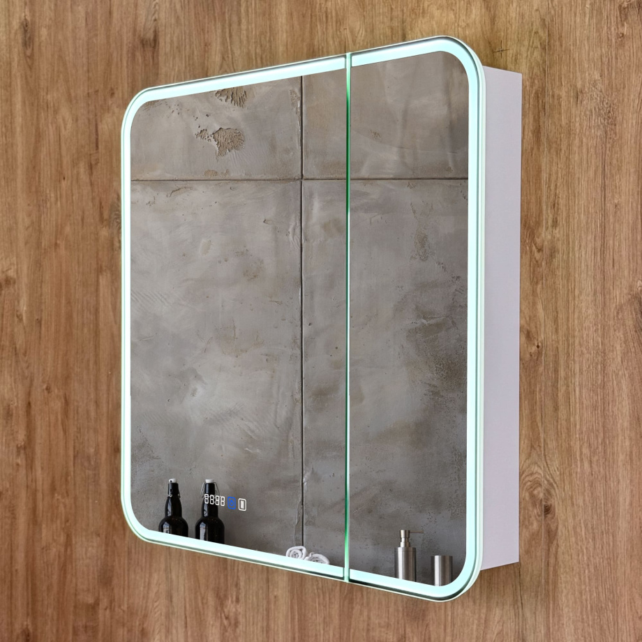 Шкаф зеркальный Alavann "Lana 80" антизапотеватель, часы