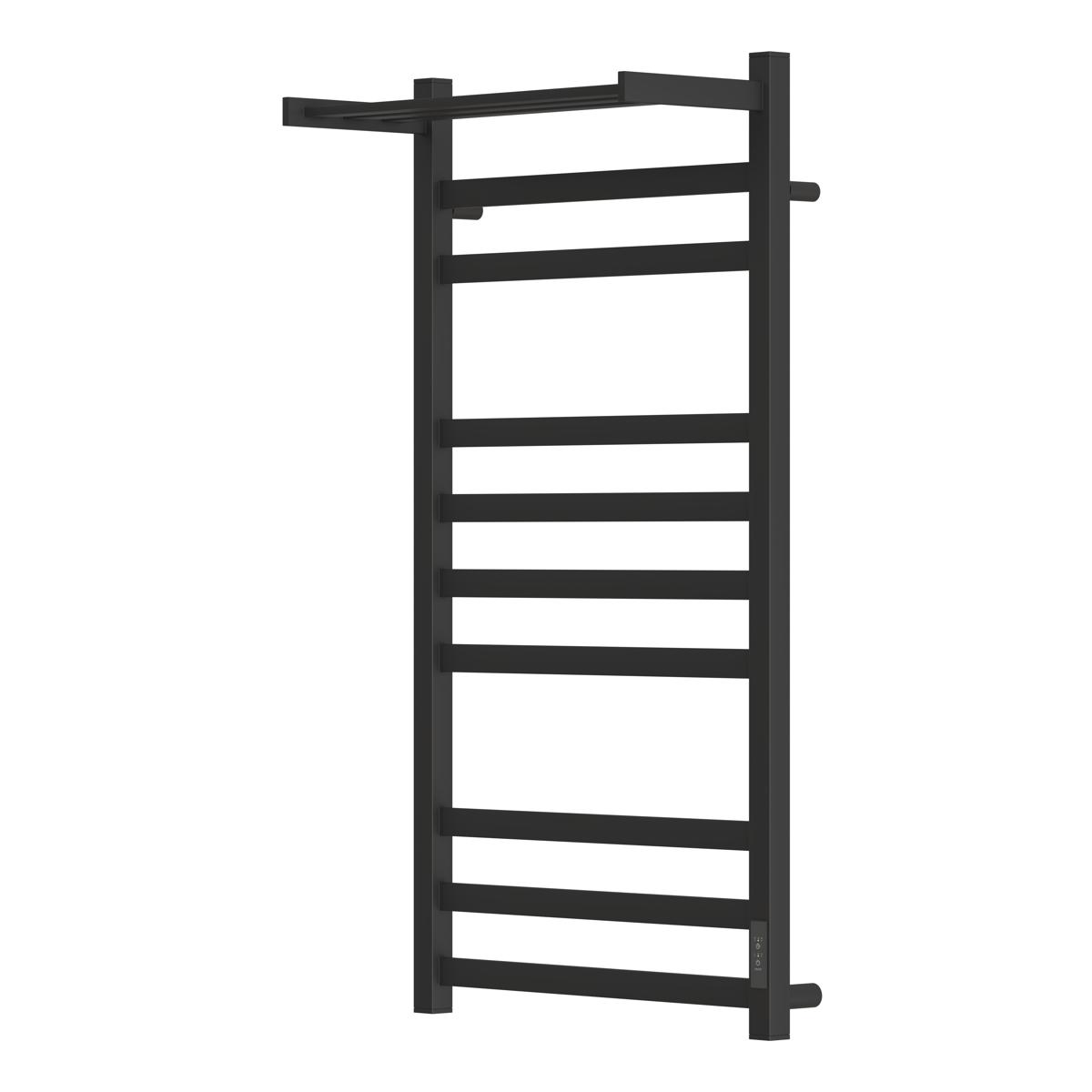 Полотенцесушитель электрический APEXTERMO Terra TR01105BM 1000x500 с полкой, черный матовый