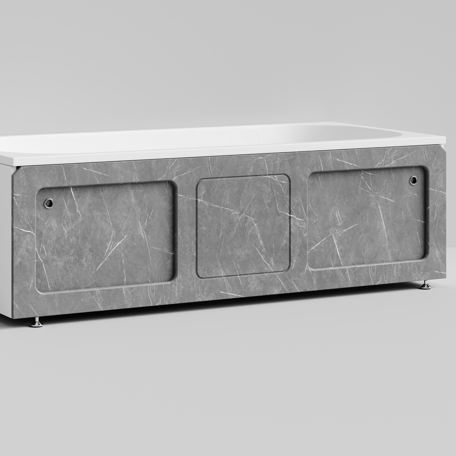 Экран под ванну Vod-ok Хит 180 раздвижной Мрамор Серый софт тач