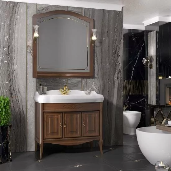 Зеркало Opadiris Лоренцо 100 свет, светлый орех