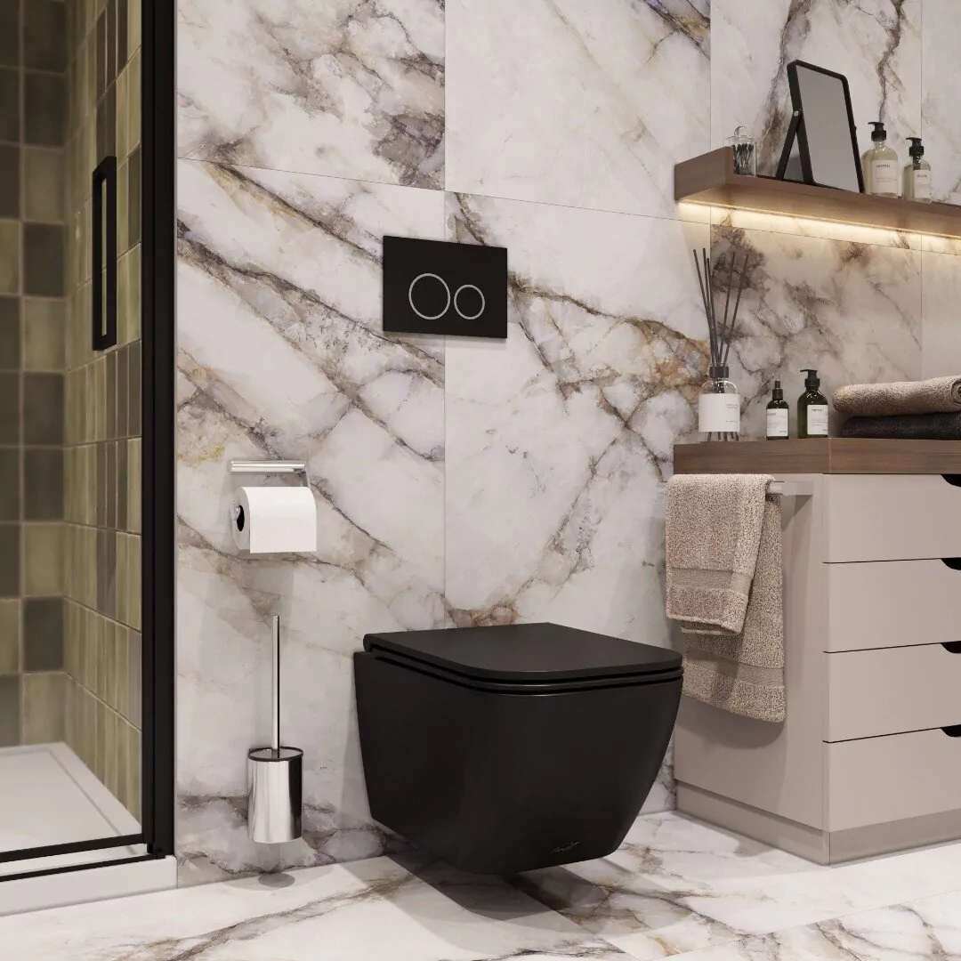 Унитаз Ceruttispa Mimi Aria MB CT8920 подвесной, черный матовый