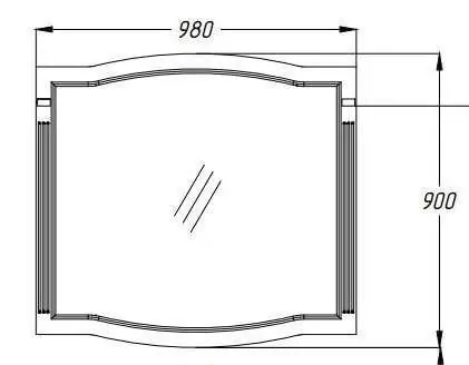 Зеркало Opadiris Лаура 100 белый матовый