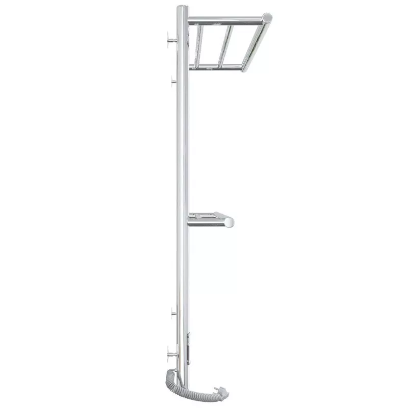 Полотенцесушитель электрический Laris Лавина П9 500х800 с полкой, левый, хром