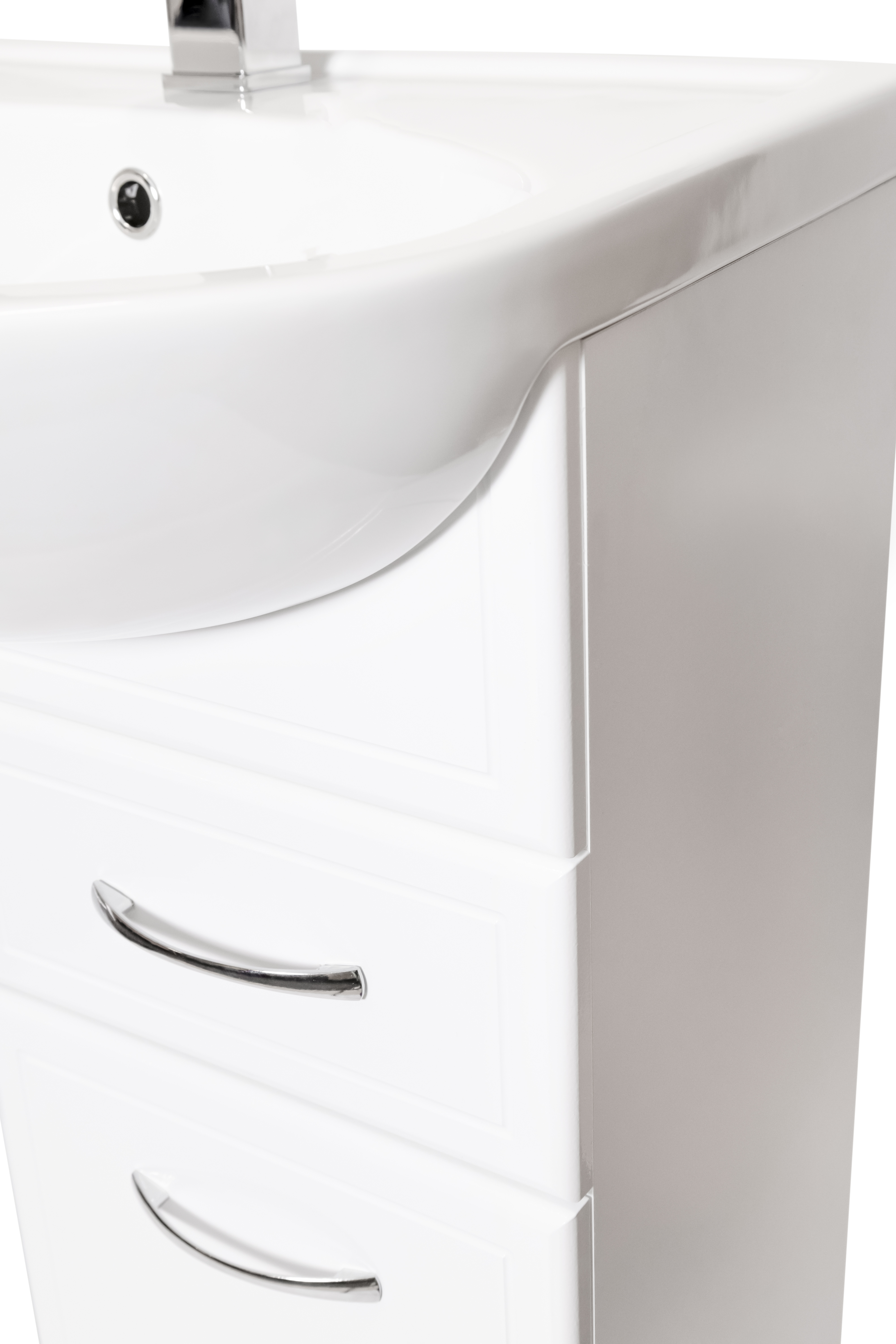 Тумба с раковиной Stella Polar Концепт 60 напольная, с ящиком, белая