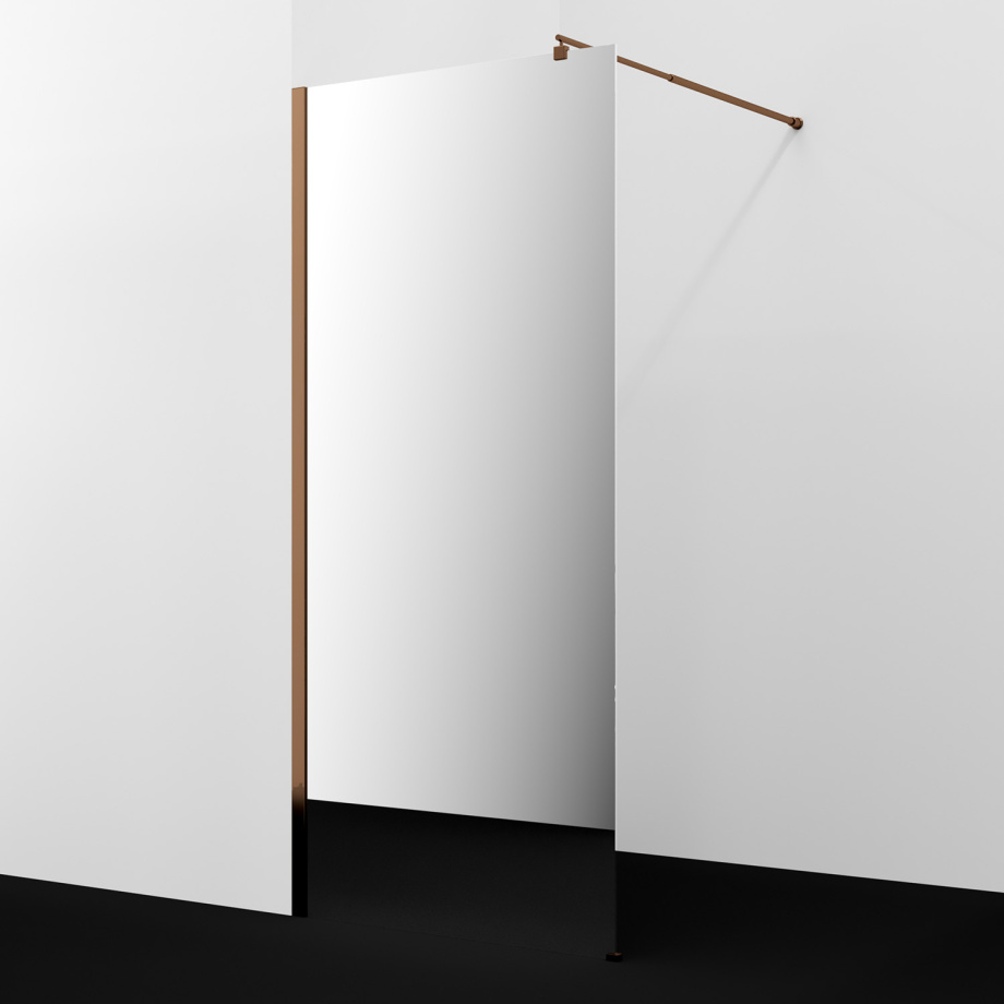 Душевая перегородка WasserKRAFT Rur 30W39RG-MR, розовое золото