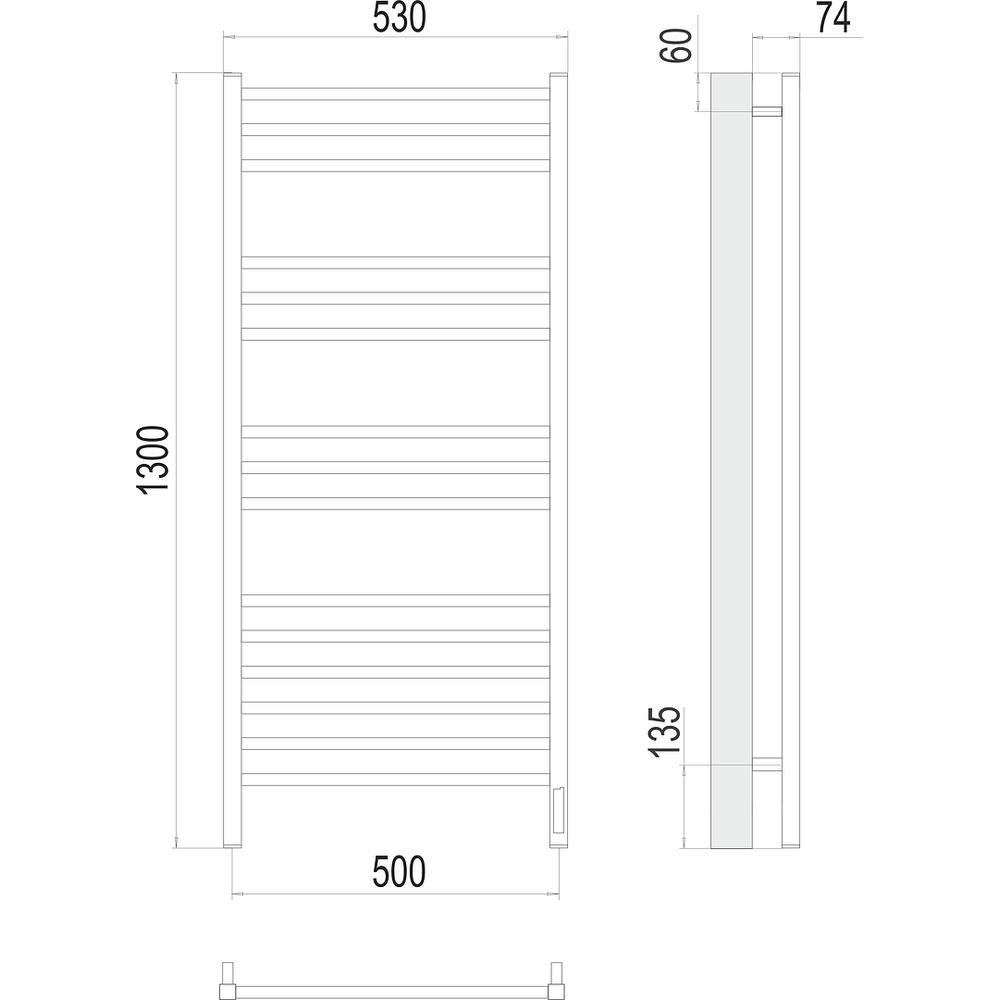 Полотенцесушитель электрический Terminus Ватикан П15 50х130