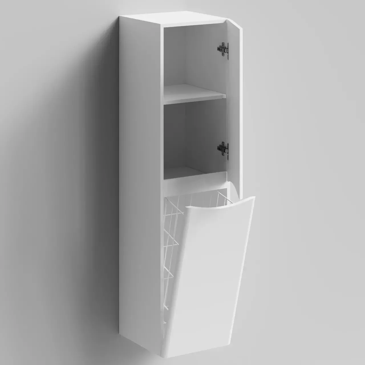 Пенал Vod-ok Адель 35 L/R, 2 двери, подвесной, с корзиной, белый + 13 цветов