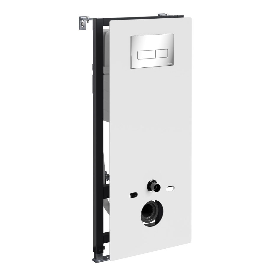 Инсталляция WasserKraft Abens 20TLT.010.ME.WH.CH03 для подвесного унитаза, с кнопкой