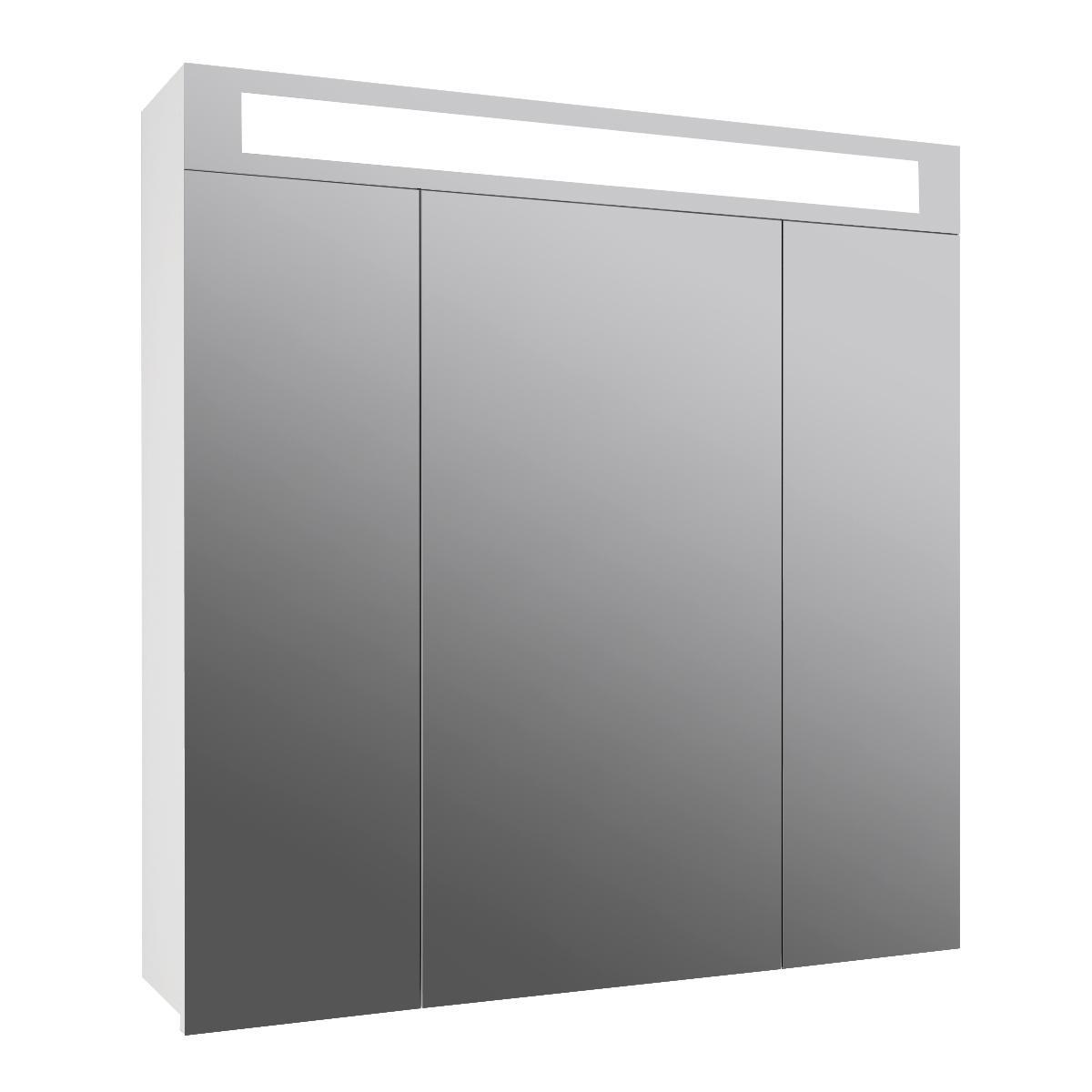 Зеркальный шкаф Dreja Uni 80 см, белый