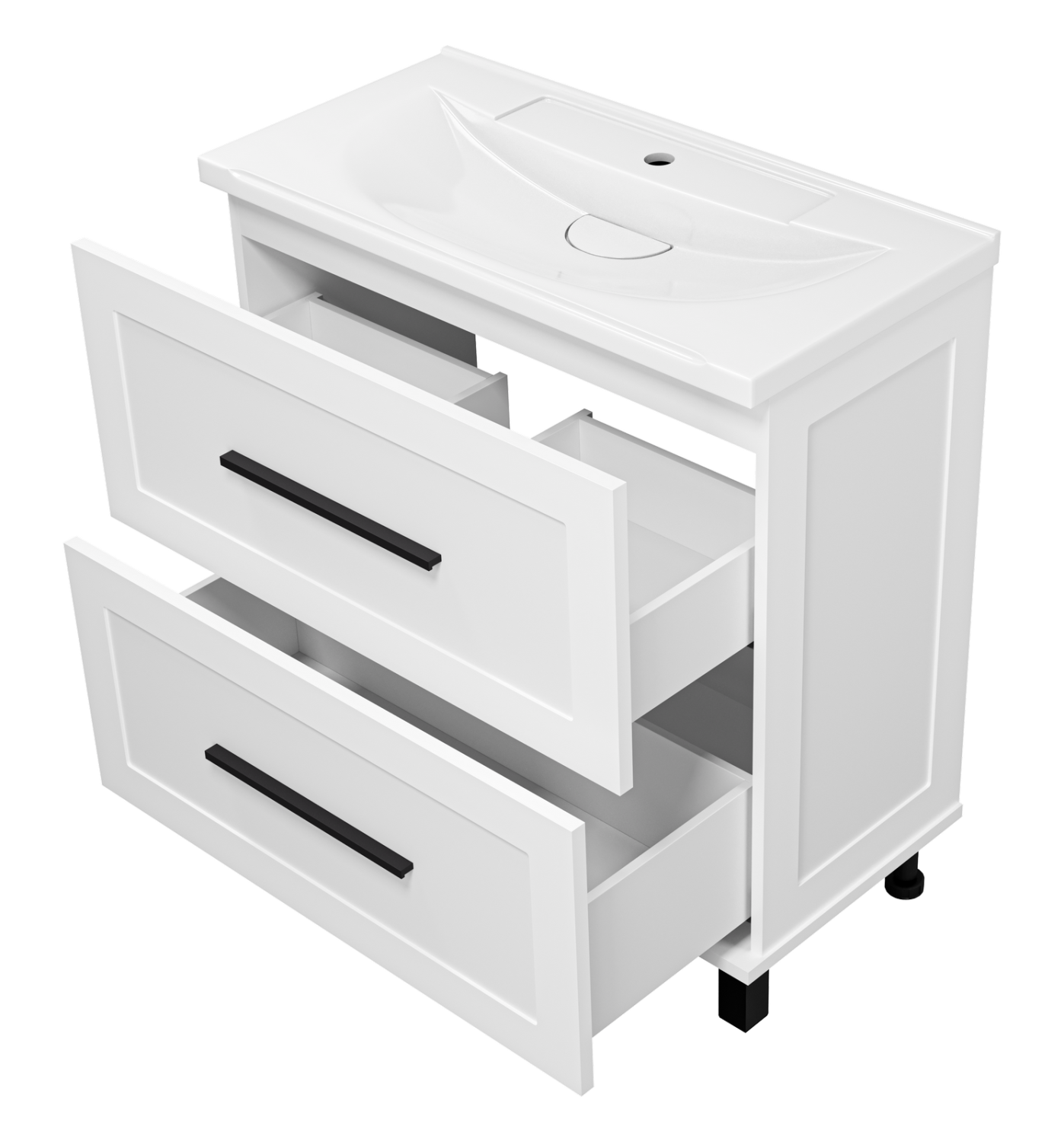 Тумба с раковиной Misty Модерн 80, белый