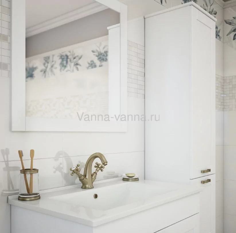 Зеркало Sanflor Ванесса 75 белый от магазина Vanna-Vanna.ru!