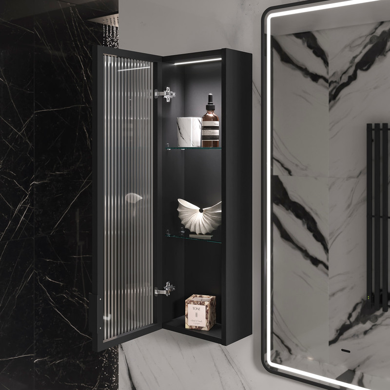 Пенал EQUIL Stoune 25 подвесной, универсальный, дуб черный