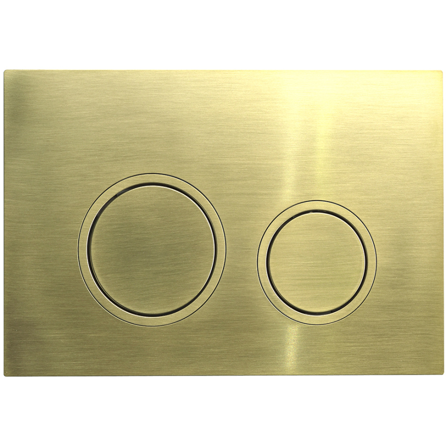 Кнопка смыва Veconi FLUSH V11, FLV11-G, 240х162х7, пластик, золото брашинг кайма - золото брашинг