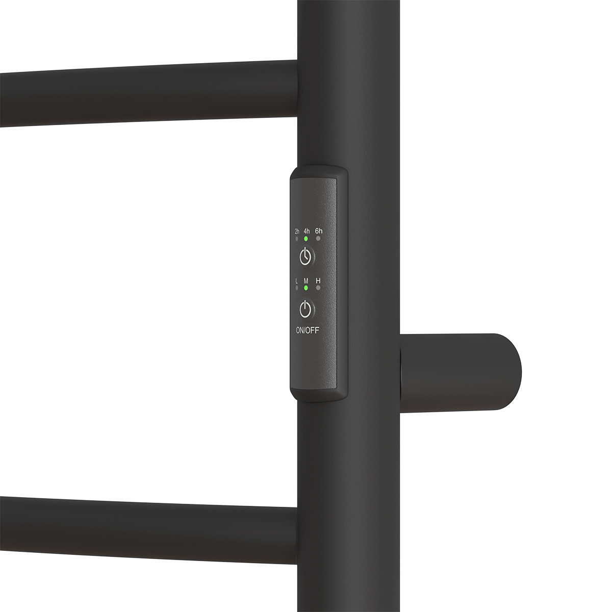 Полотенцесушитель электрический APEXTERMO Corona CR01184BM 800x400 с полкой, черный матовый