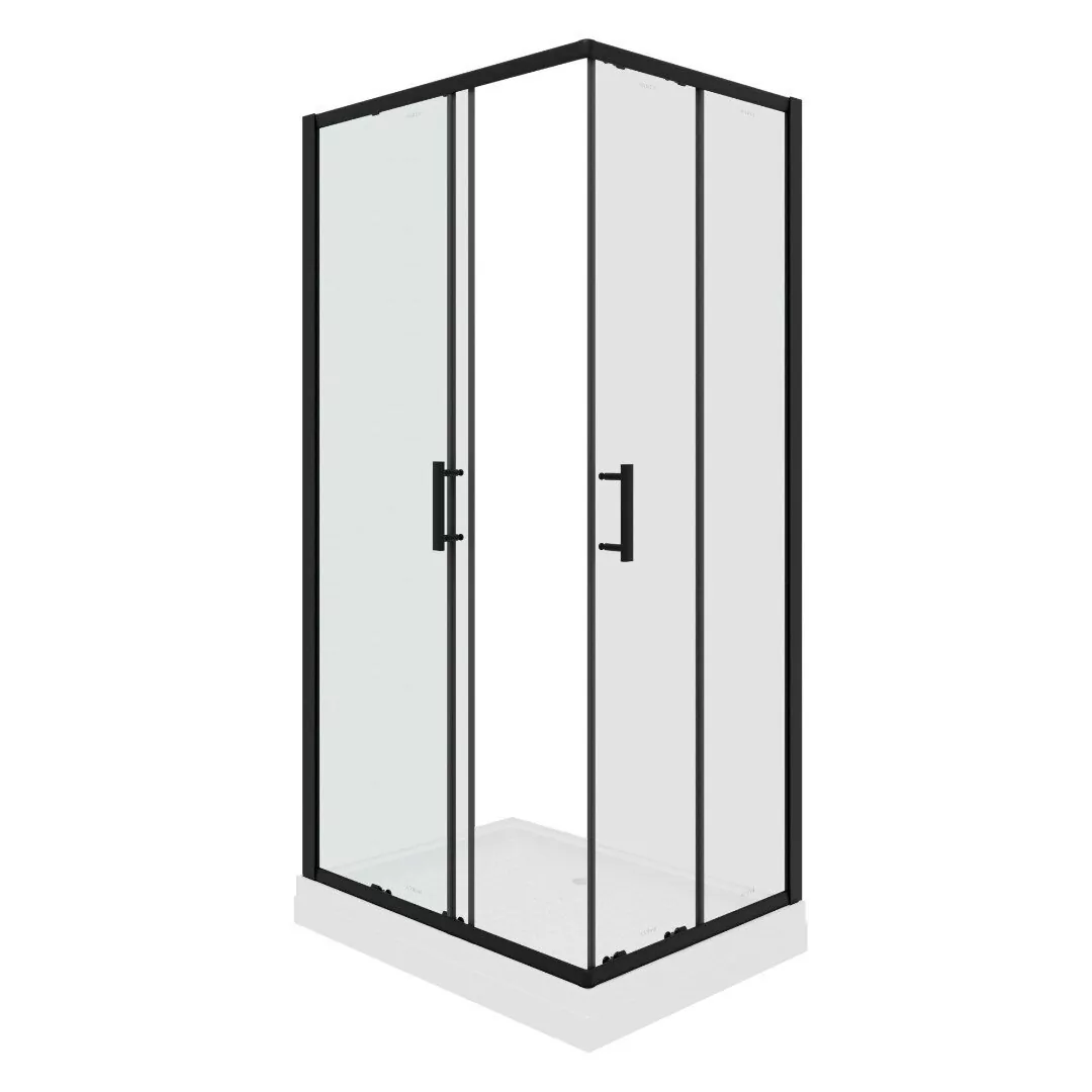 Душевой уголок Parly Quadro ZQ121B L/R прямоугольный, с низким поддоном, прозрачное стекло, профиль черный Душевой уголок Parly Quadro ZQ121B L/R прямоугольный, с низким поддоном, прозрачное стекло, профиль черный