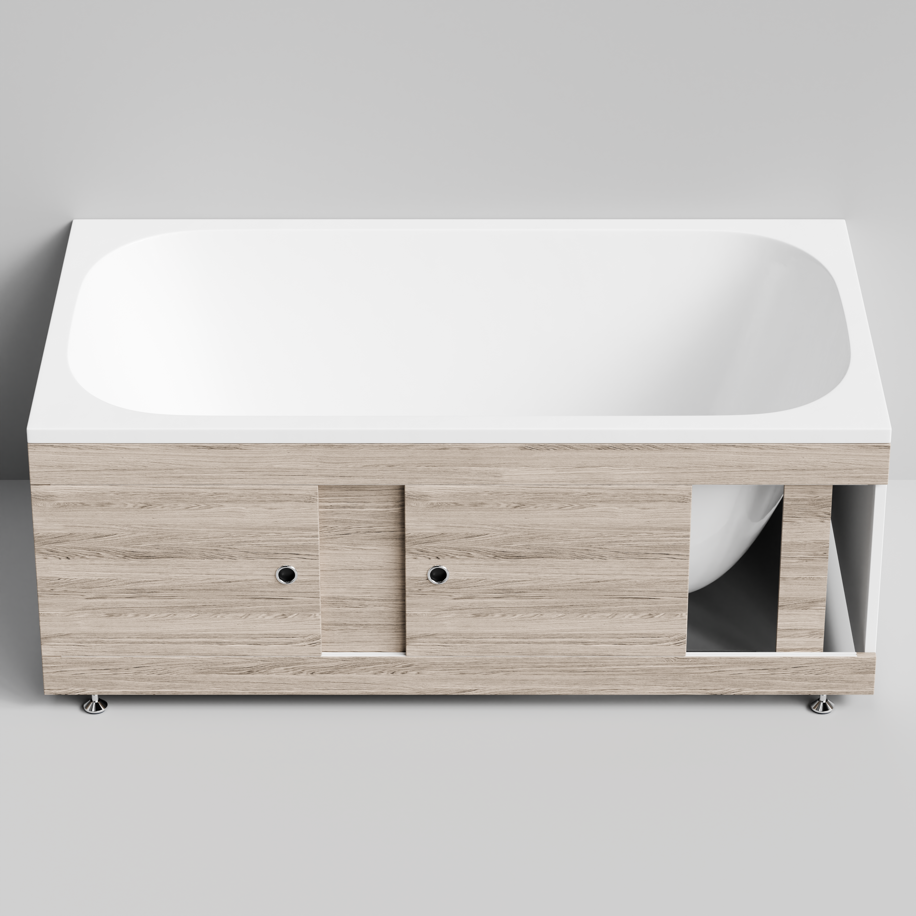 Экран под ванну Vod-ok Купе 150 раздвижной Дубослив ореховый светлый