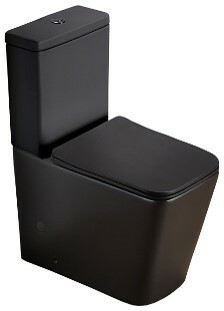 Унитаз SantiLine SL-5017MB напольный, безободковый, черный матовый