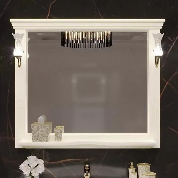 Зеркало Opadiris Риспекто 105 свет, слоновая кость