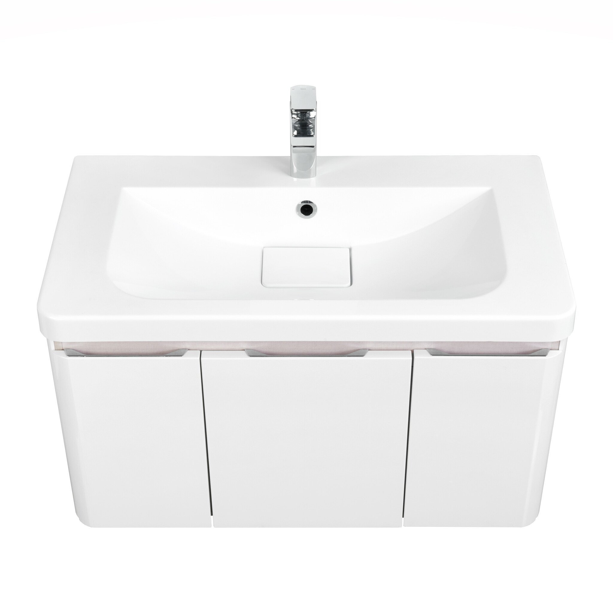 Тумба Aquaton Шерилл 85 с раковиной Шерилл 85 подвесная, белый