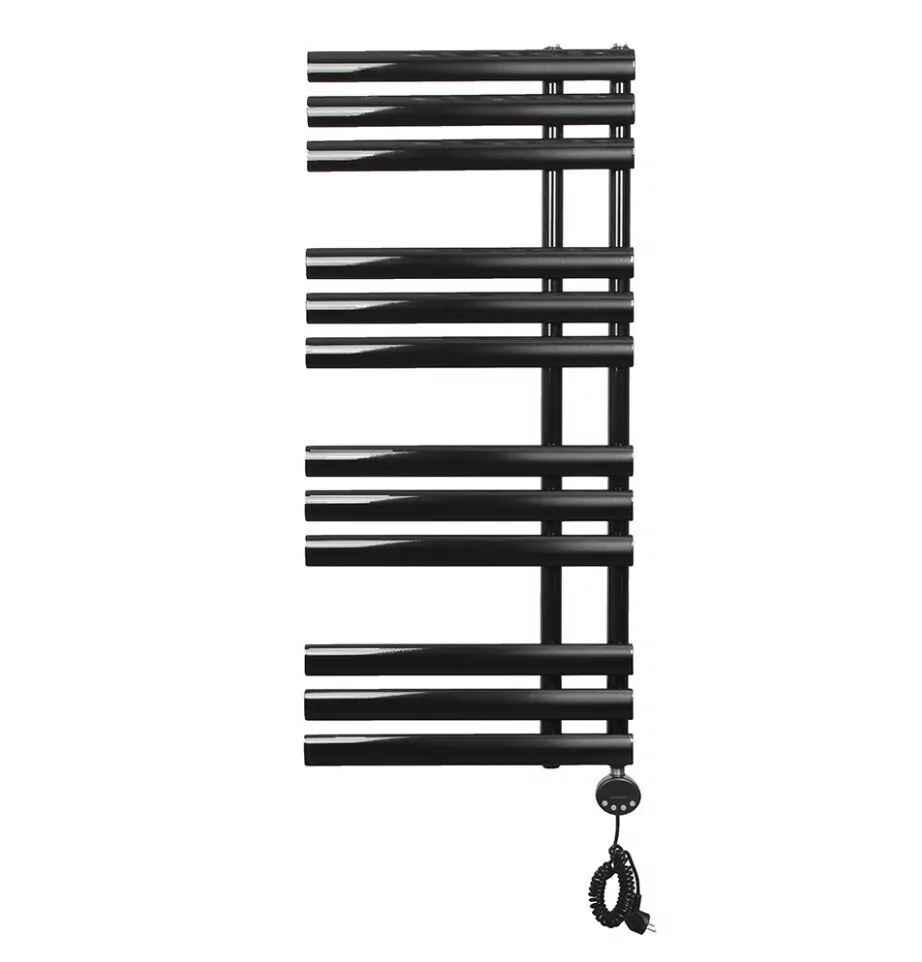 Полотенцесушитель электрический Domoterm Гамма П12 500х1130 ER правый, черный матовый