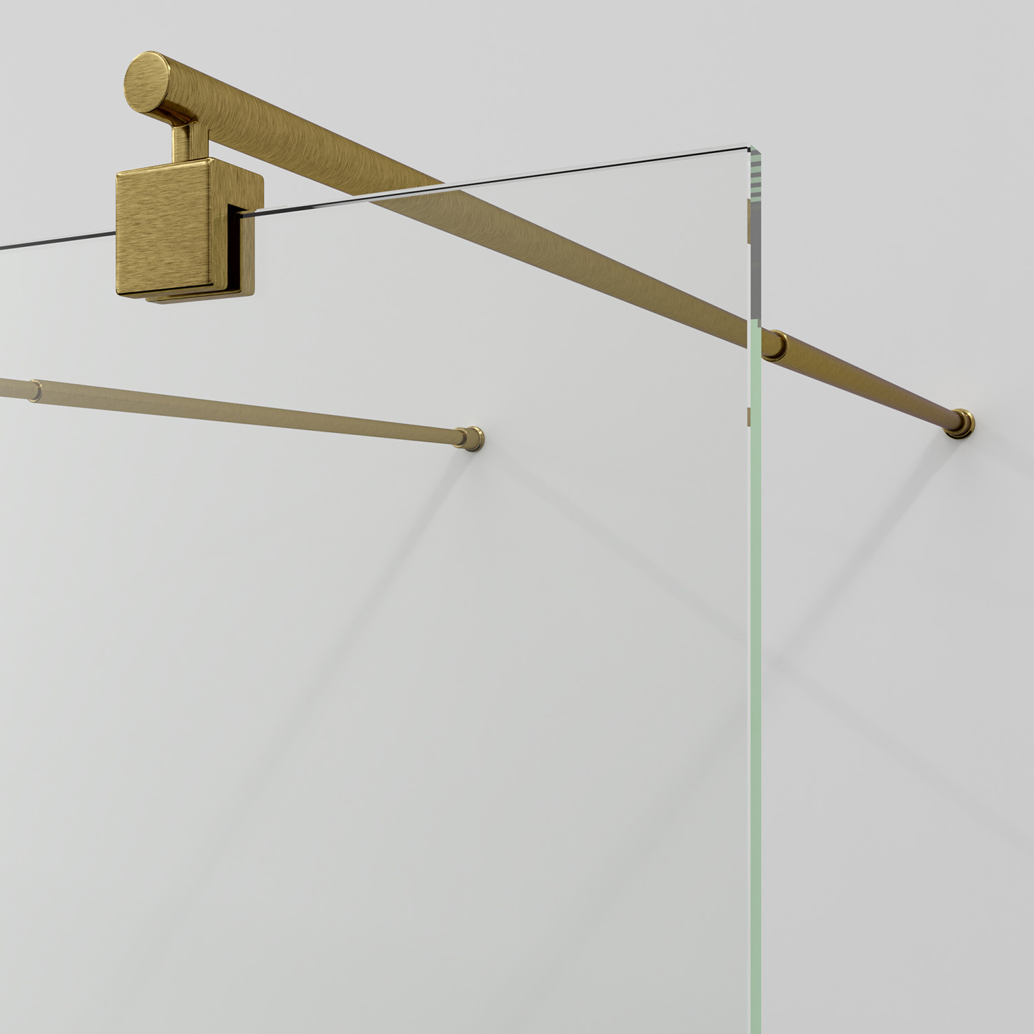 Душевая перегородка WasserKRAFT Vechte 60W39BG матовое золото