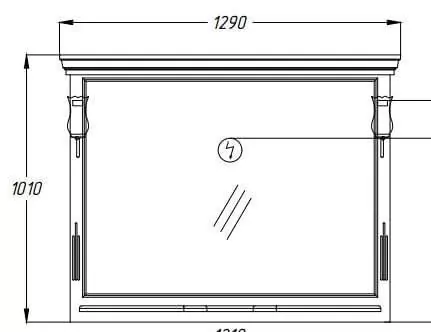 Зеркало Opadiris Риспекто 120 свет, орех антикварный