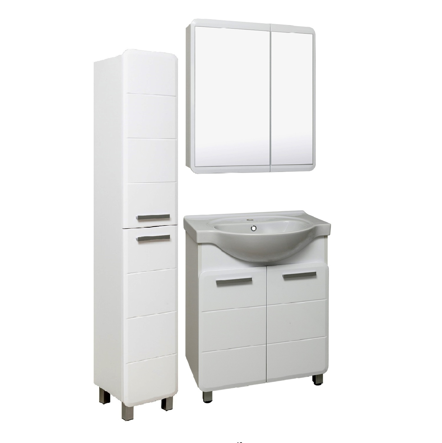 Тумба напольная Runo Эрика 70 с раковиной Erica 70, белый