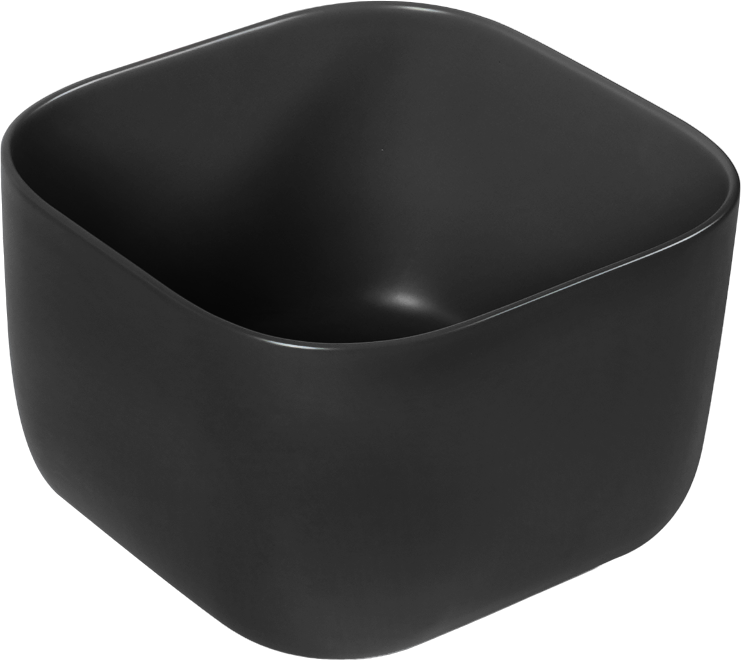 Раковина SantiLine SL-1111MB накладная, черный матовый