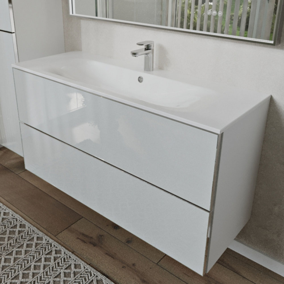 Тумба с раковиной подвесная (120 см) Terminus Vega VEG101202900301OSL, белый